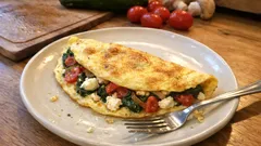 Omelette con verdure e feta: la cena veloce che sazia senza appesantire