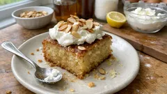 Amigdalopita sciroppata: la torta greca alle mandorle da preparare in anticipo