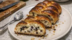 Treccia di pan brioche con ricotta e gocce di cioccolato: soffice e facile da preparare